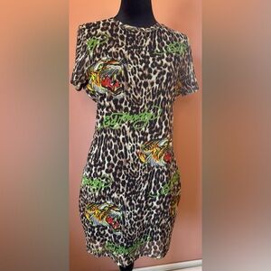 Ed Hardy Leopard Print with Tiger dress